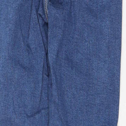 Topshop Womens Blue Cotton Skinny Jeans Size 26 in Regular Zip