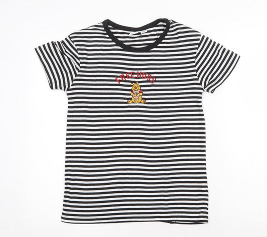 Womens UK Size XS Disney Black Basic T-Shirt