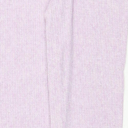 Preworn Girls Purple Viscose Jogger Trousers Size 12 Years Regular Drawstring