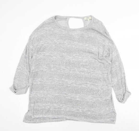 Womens UK Size L Papaya Grey Pullover Jumper