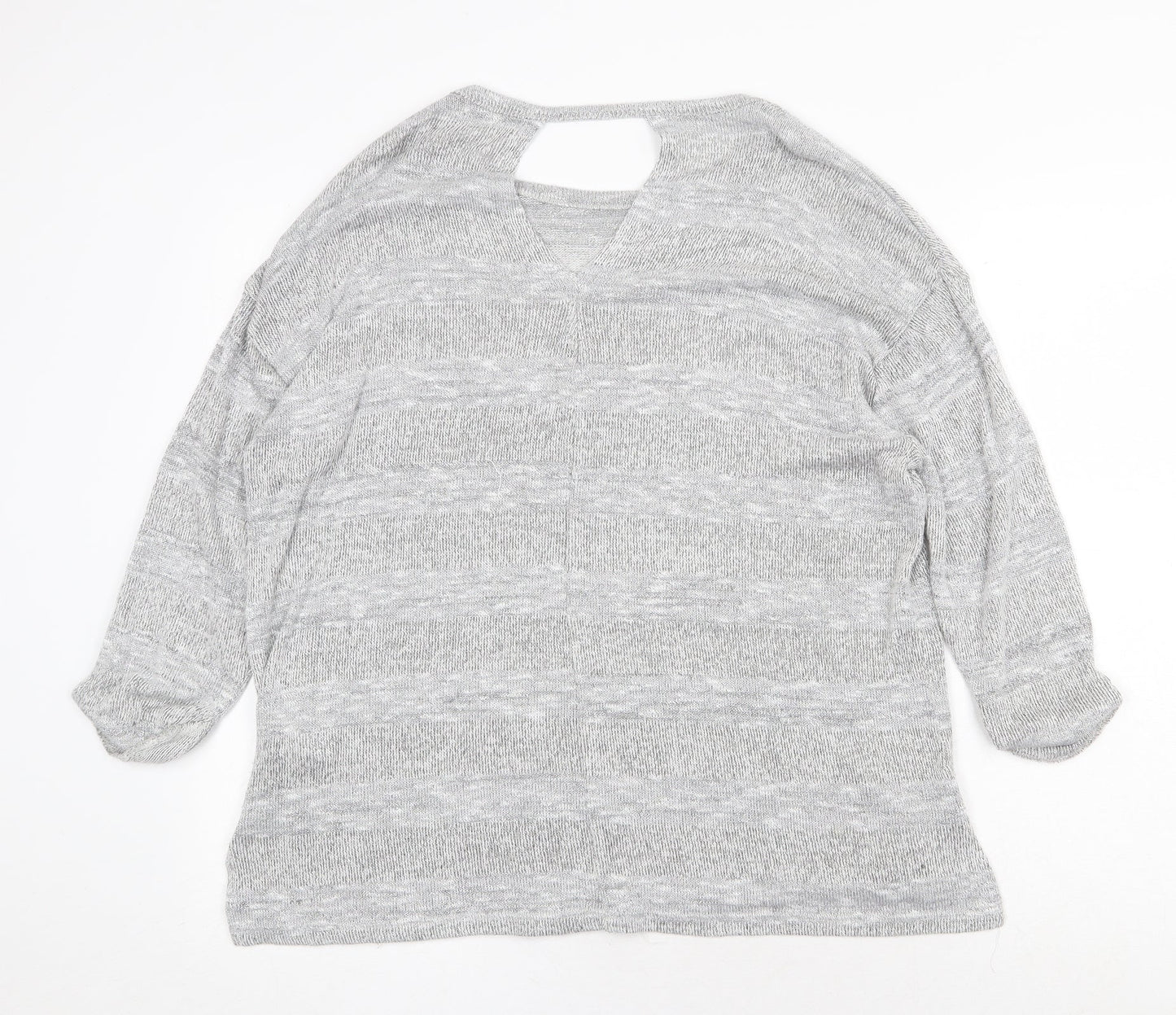 Womens UK Size L Papaya Grey Pullover Jumper