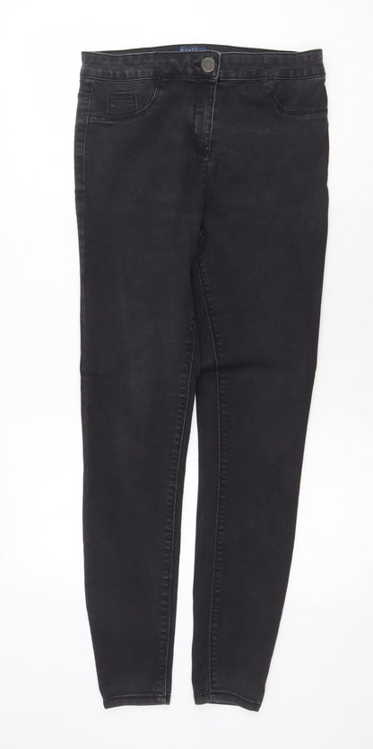 Womens UK Size 12 Papaya Regular Fit Skinny Grey Jeans