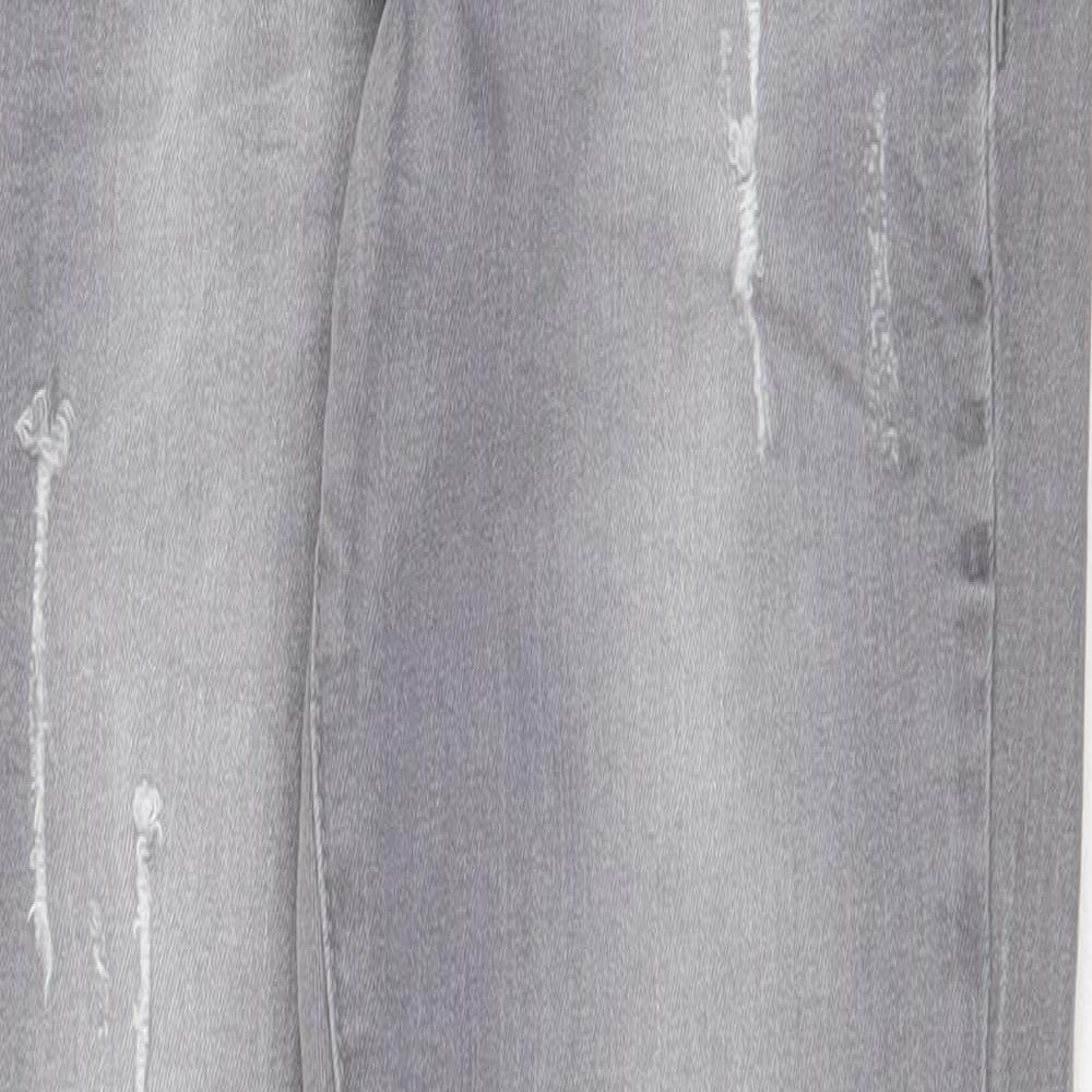 Denim & Co. Womens Grey Cotton Skinny Jeans Size 6 Regular Zip