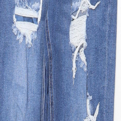 Denim & Co. Womens Blue Cotton Skinny Jeans Size 8 Regular Zip