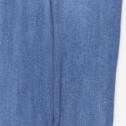 Denim & Co. Womens Blue Cotton Skinny Jeans Size 8 Regular Zip