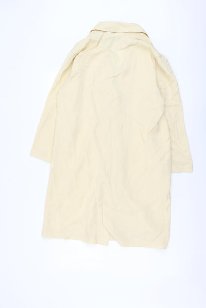 Womens UK Size XS Zara Beige Overcoat