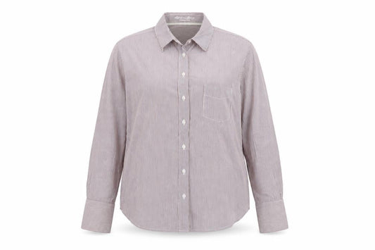 Christian Berg Womens Pink Striped Cotton Basic Button-Up Size 14 Collared