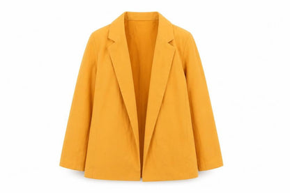 Primark Womens Yellow Jacket Blazer Size 10 Hook & Eye