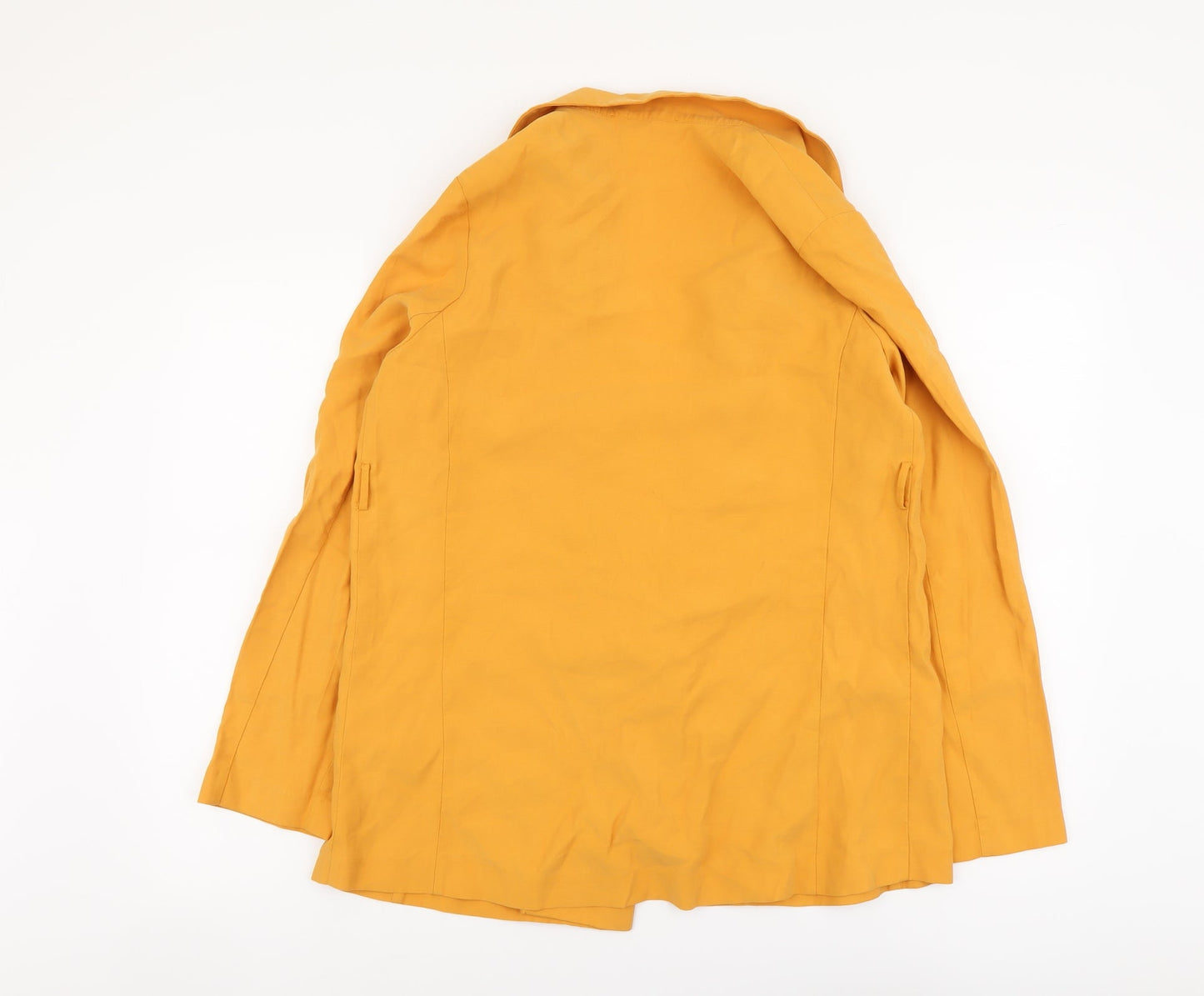 Primark Womens Yellow Jacket Blazer Size 10 Hook & Eye