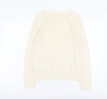 Womens UK Size 8 Marks and Spencer Ivory Pullover Jumper