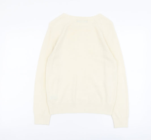 Womens UK Size 8 Marks and Spencer Ivory Pullover Jumper