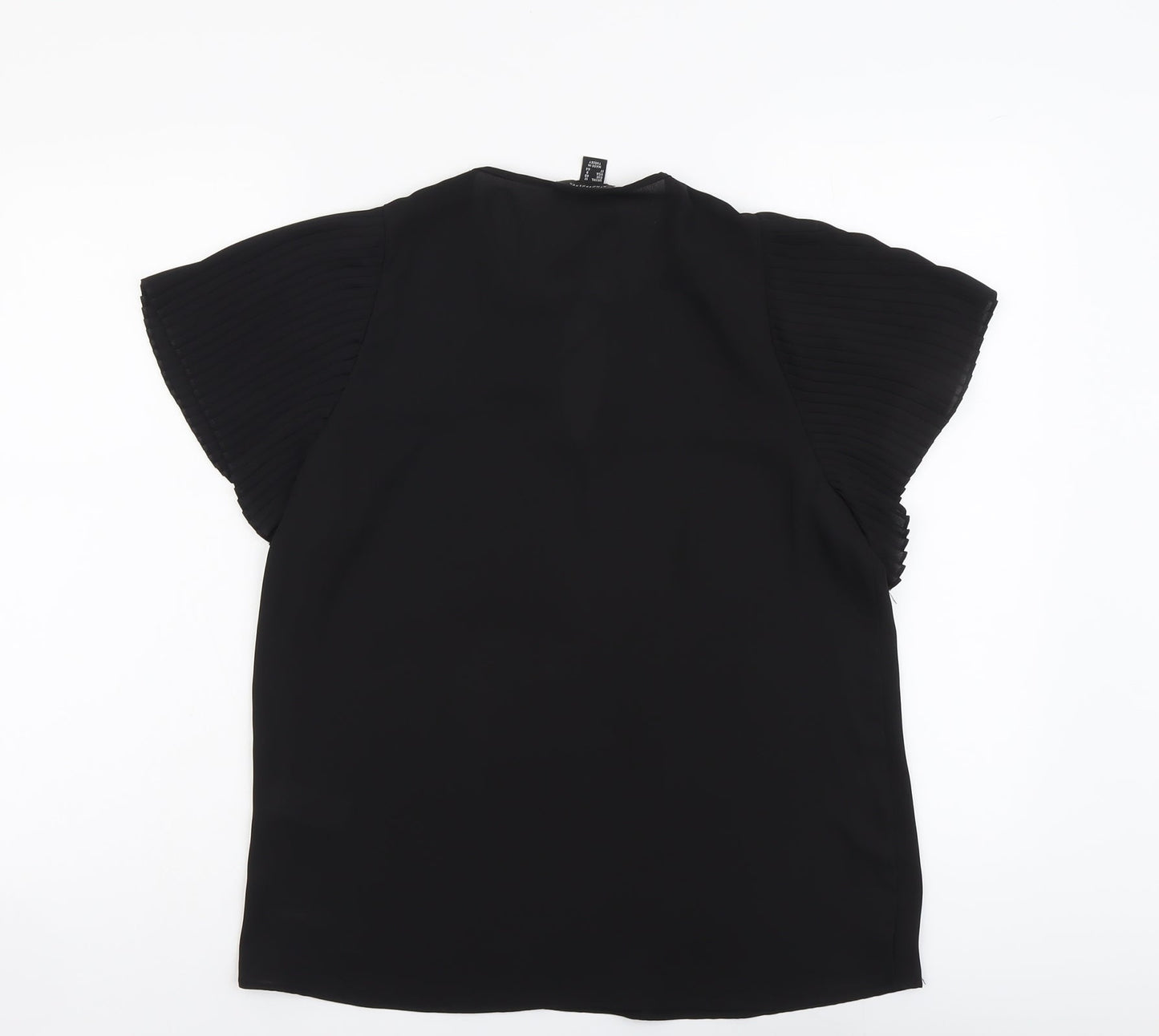 Womens UK Size 12 Atmosphere Black Basic Blouse