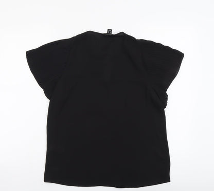 Womens UK Size 12 Atmosphere Black Basic Blouse