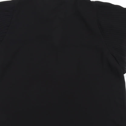 Womens UK Size 12 Atmosphere Black Basic Blouse
