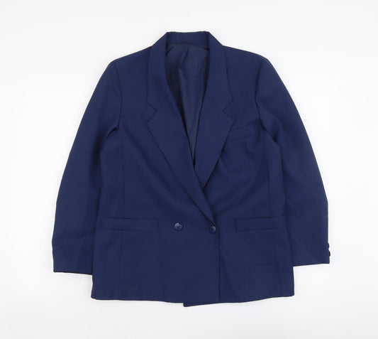 Littlewoods Womens Blue Polyester Jacket Suit Jacket Size 14
