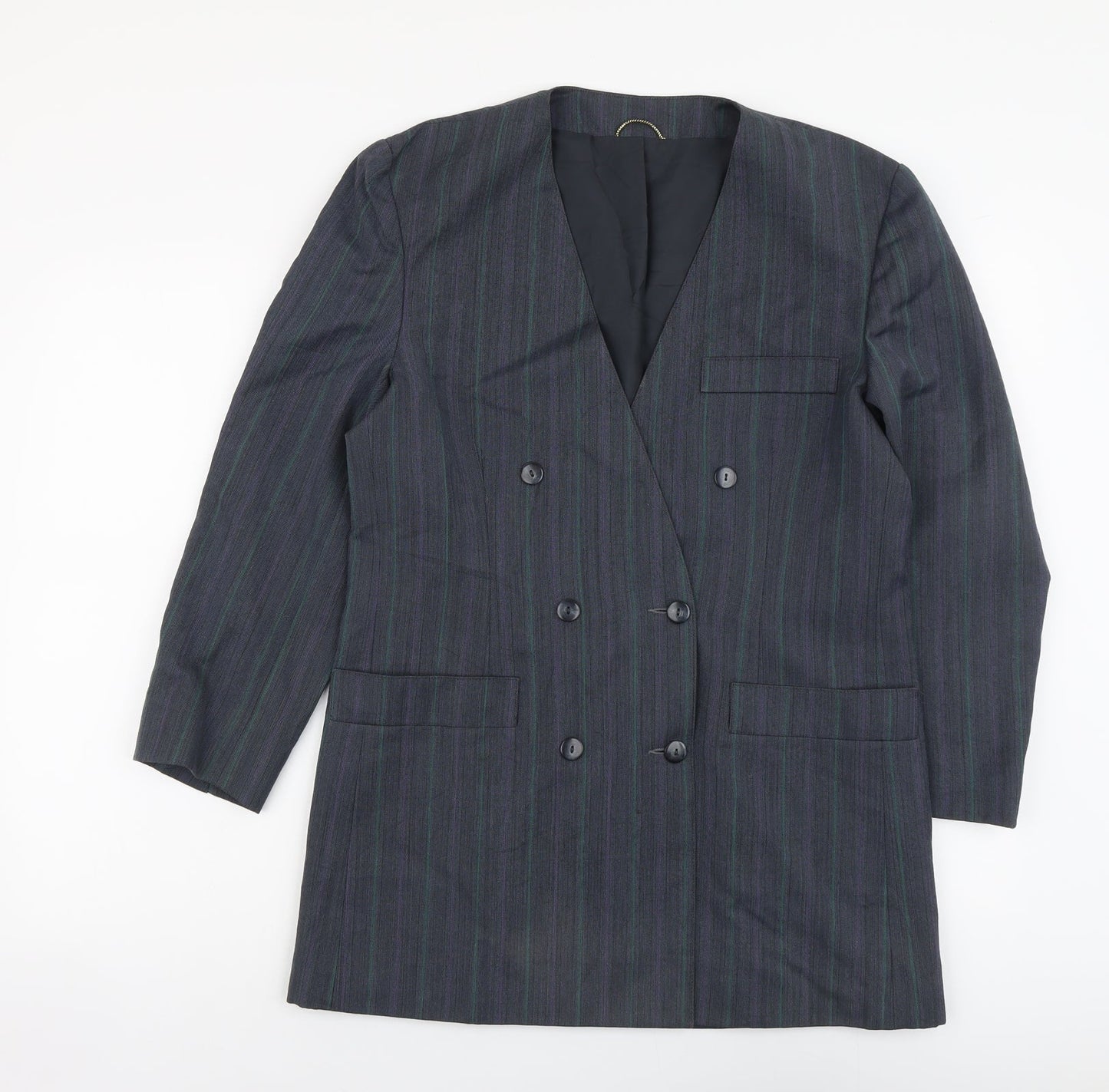 Womens UK Size 12 Simon Jersey Regular Blue Suit Jacket