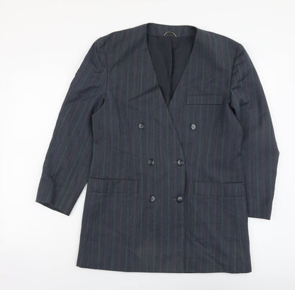Womens UK Size 12 Simon Jersey Regular Blue Suit Jacket