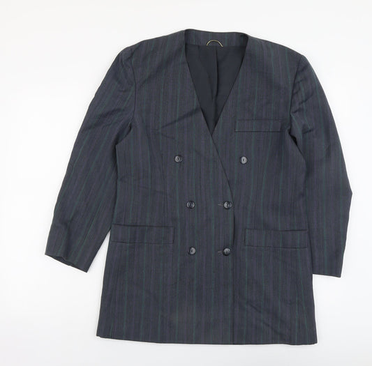 Womens UK Size 12 Simon Jersey Regular Blue Suit Jacket