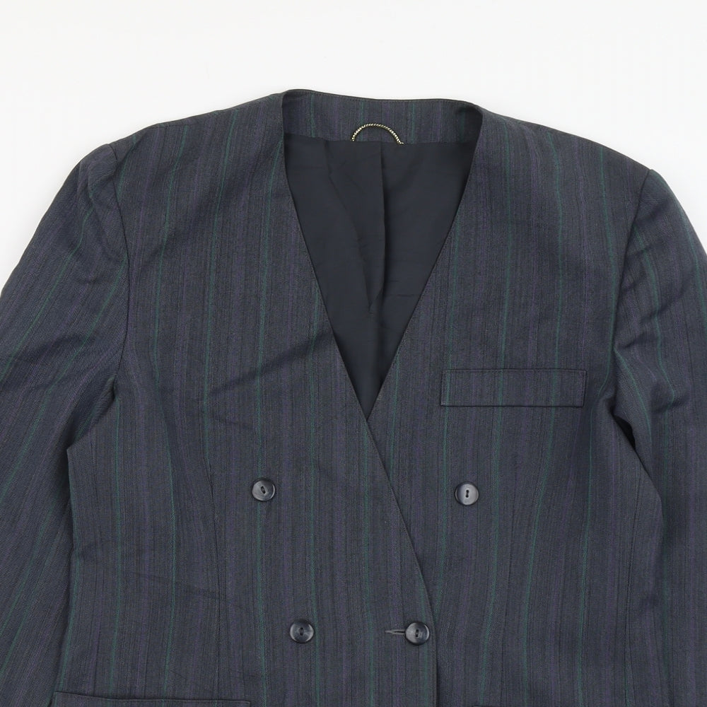 Womens UK Size 12 Simon Jersey Regular Blue Suit Jacket