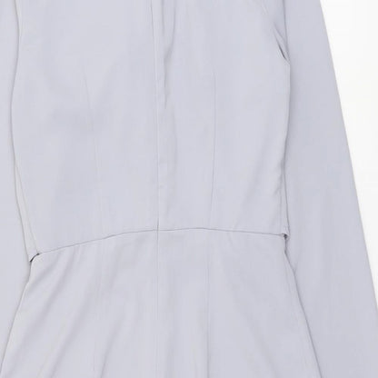 Missguided Womens Grey Polyester Playsuit One-Piece Size 6 Zip