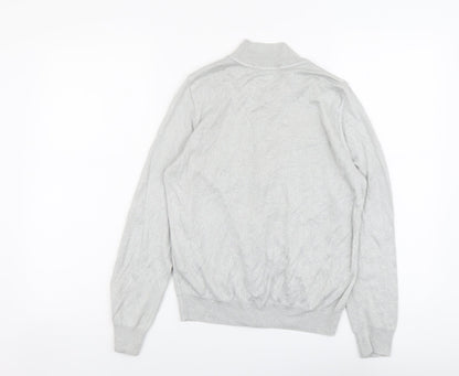 Atmosphere Womens Silver V-Neck Viscose Full Zip Jumper Size 12