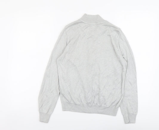 Atmosphere Womens Silver V-Neck Viscose Full Zip Jumper Size 12