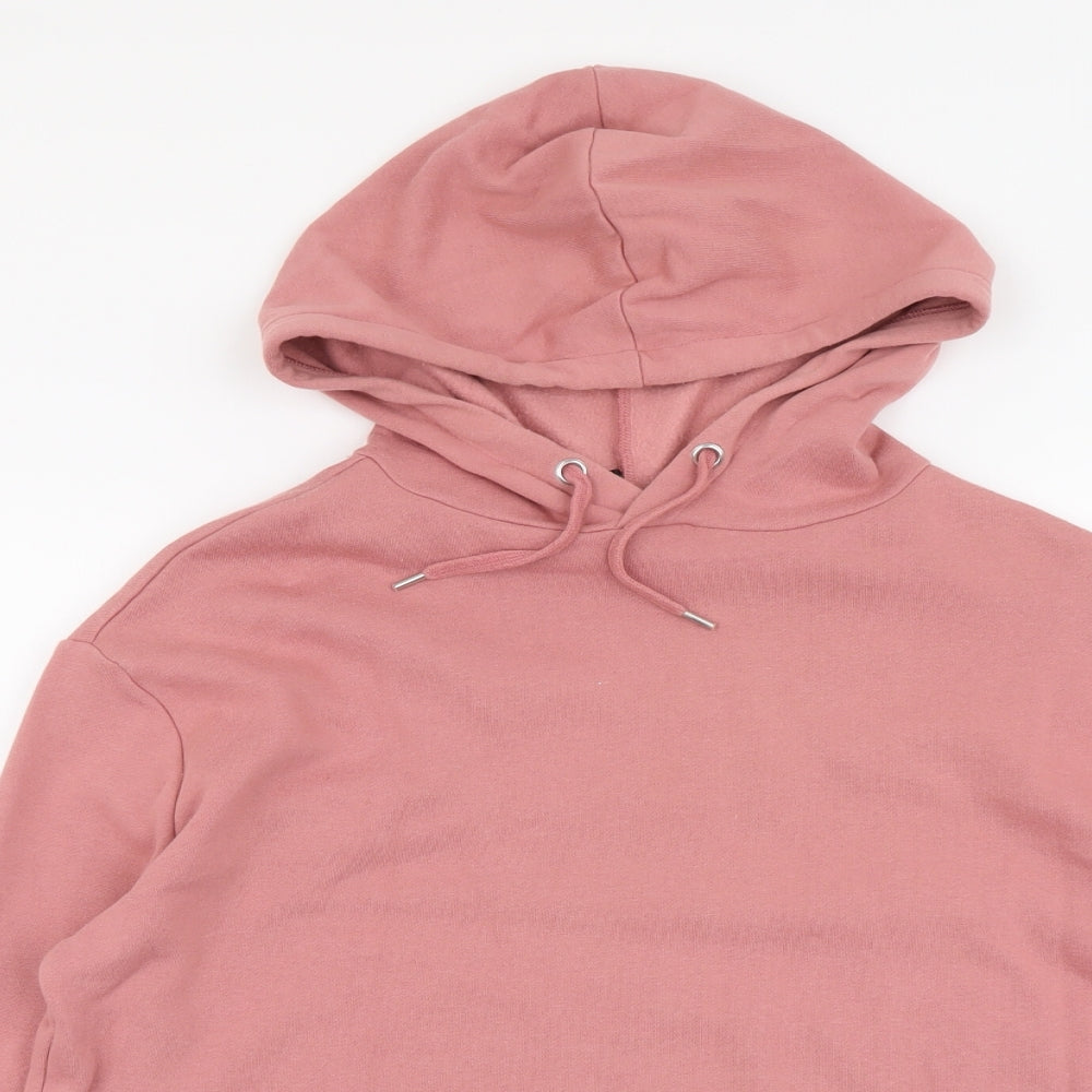 H&M Womens Pink Cotton Pullover Hoodie Size M Pullover - Work Hard