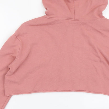H&M Womens Pink Cotton Pullover Hoodie Size M Pullover - Work Hard