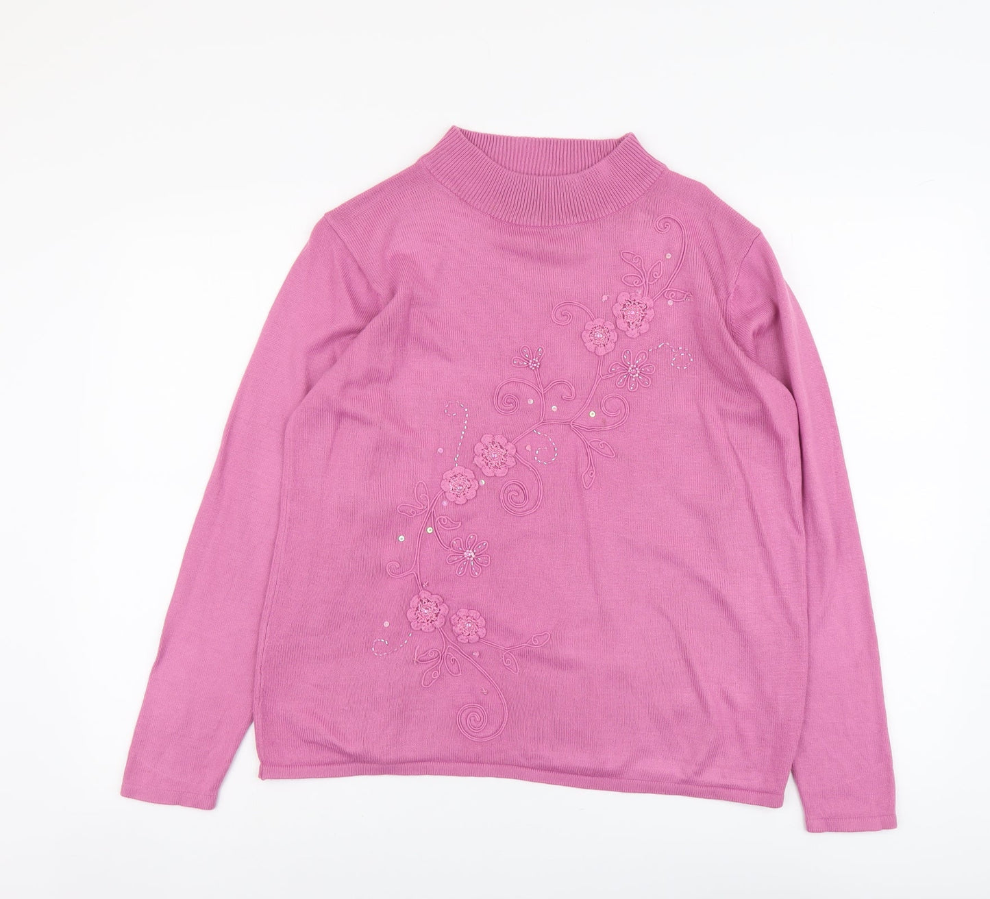Womens UK Size M Fay Louise Purple Pullover Jumper