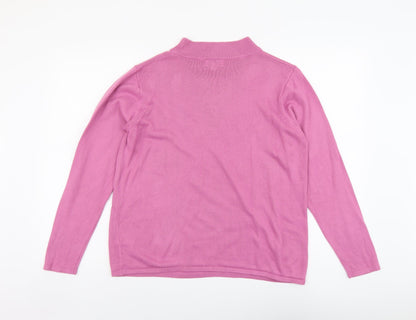 Womens UK Size M Fay Louise Purple Pullover Jumper