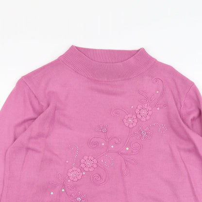Womens UK Size M Fay Louise Purple Pullover Jumper