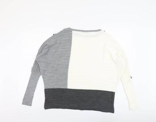 Womens UK Size M Select Multicoloured Pullover Jumper