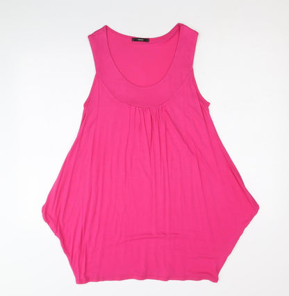George Womens Pink Viscose Trapeze & Swing Size 12 Scoop Neck Pullover