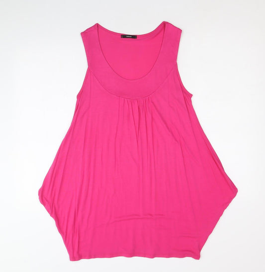 George Womens Pink Viscose Trapeze & Swing Size 12 Scoop Neck Pullover