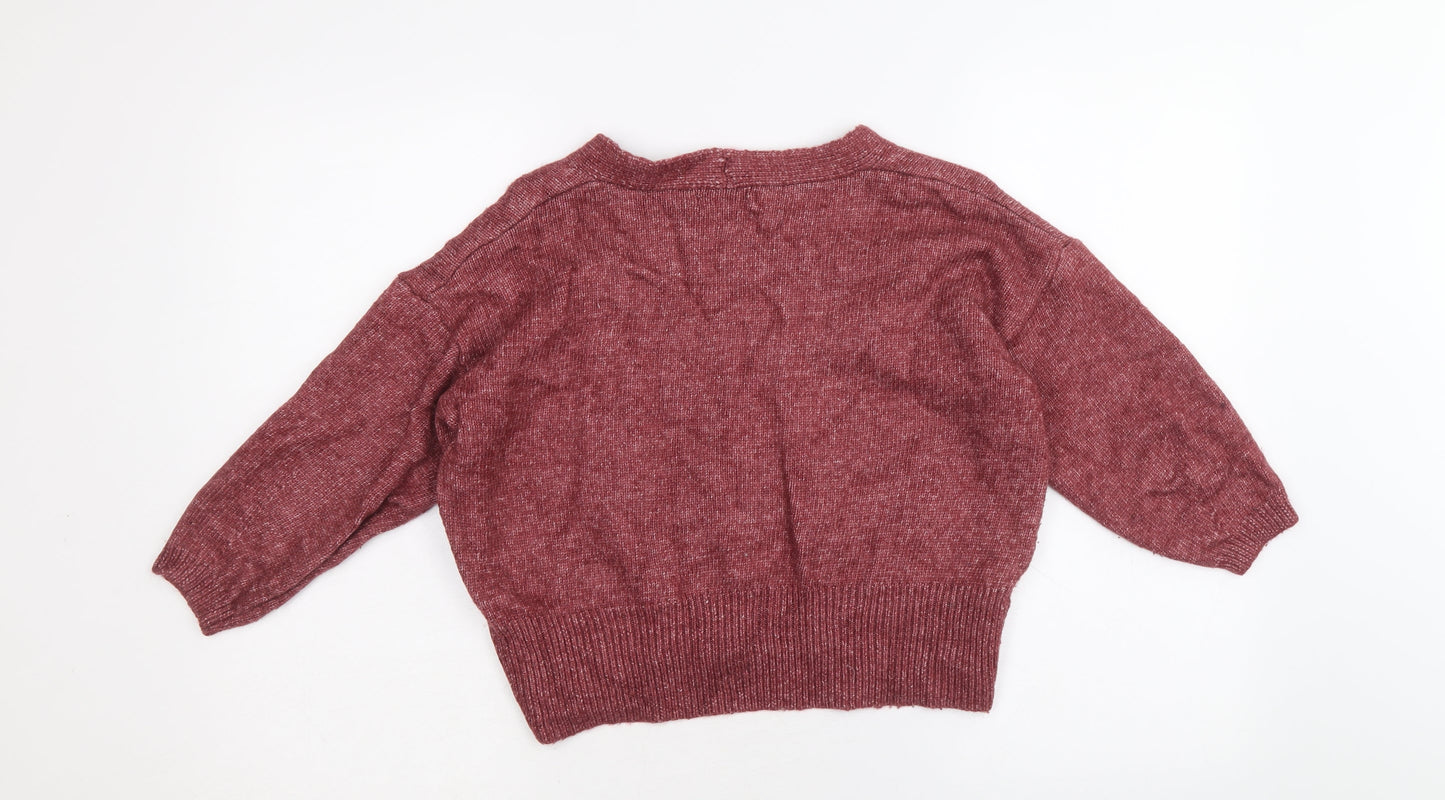 Womens UK Size S Mango Red Pullover Jumper