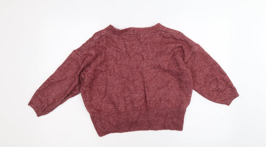 Womens UK Size S Mango Red Pullover Jumper