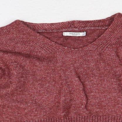 Womens UK Size S Mango Red Pullover Jumper