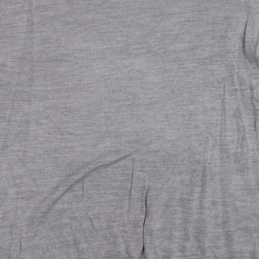 Primark Womens Grey Round Neck Acrylic Pullover Jumper Size M