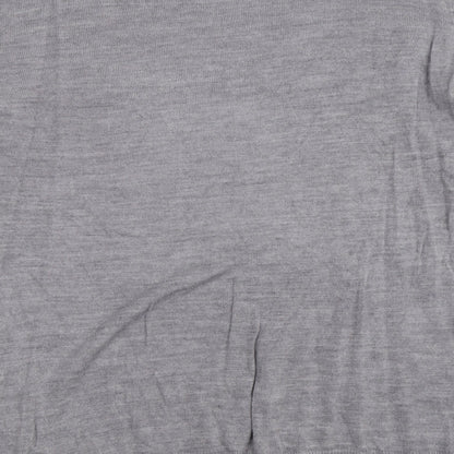 Primark Womens Grey Round Neck Acrylic Pullover Jumper Size M