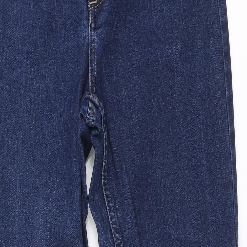 &Denim Womens Blue Cotton Straight Jeans Size 28 in Regular Zip
