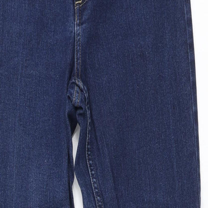 &Denim Womens Blue Cotton Straight Jeans Size 28 in Regular Zip