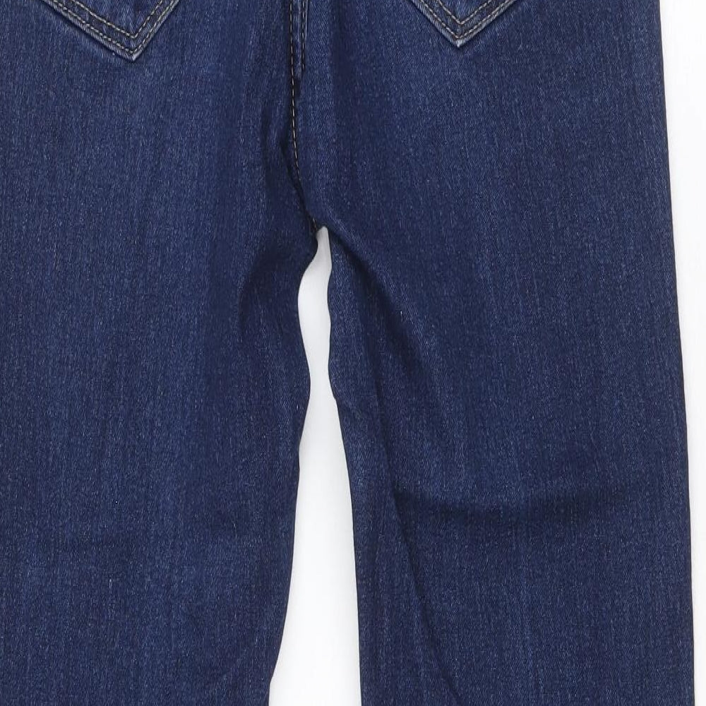 &Denim Womens Blue Cotton Straight Jeans Size 28 in Regular Zip