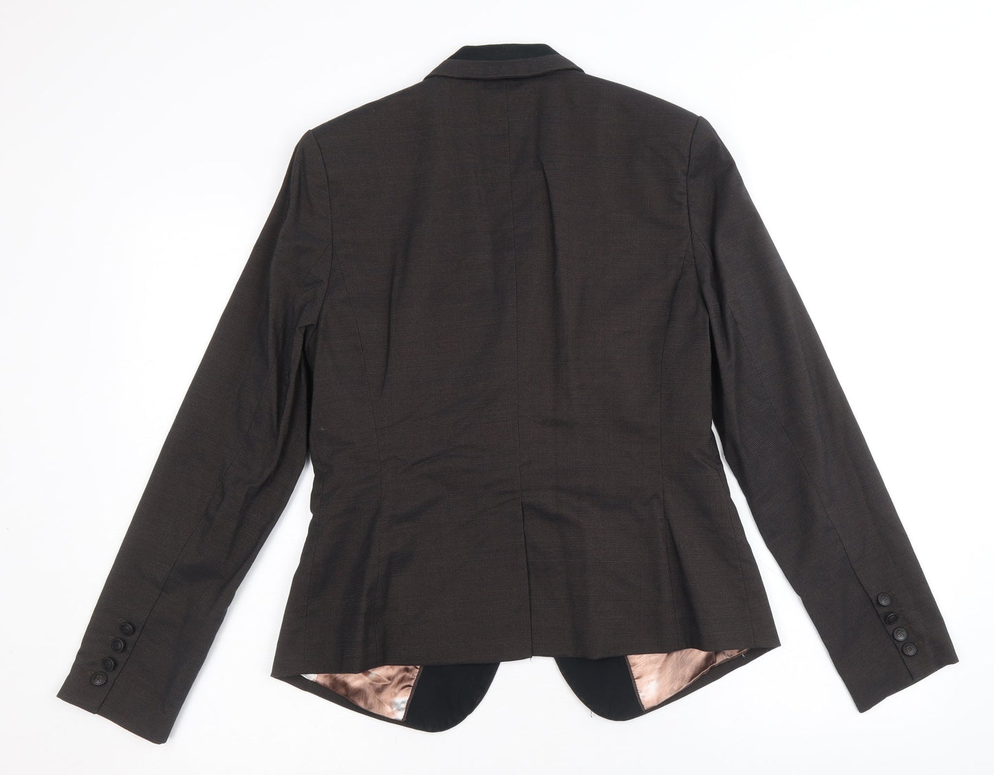 NEXT Womens Brown Polyester Jacket Blazer Size 12