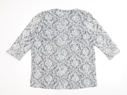 Womens UK Size 12 Marks and Spencer Grey Pullover Jumper