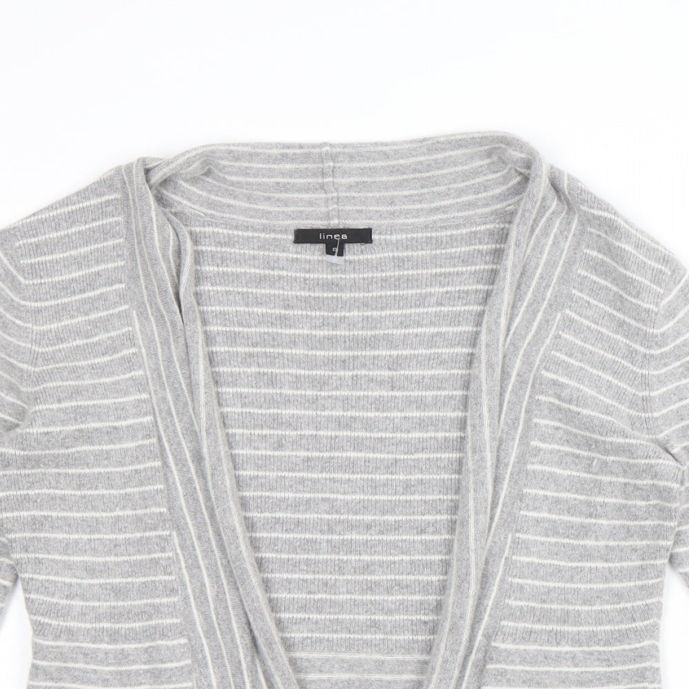 Womens UK Size S Linea Grey Cardigan Jumper