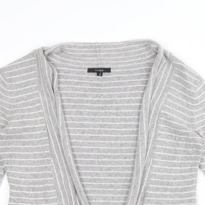 Womens UK Size S Linea Grey Cardigan Jumper