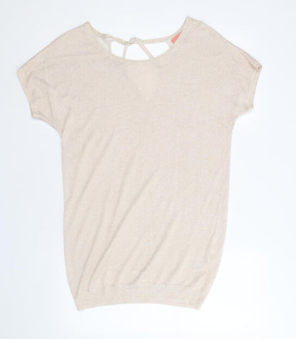 Womens UK Size 10 NEXT Gold Pullover Jumper