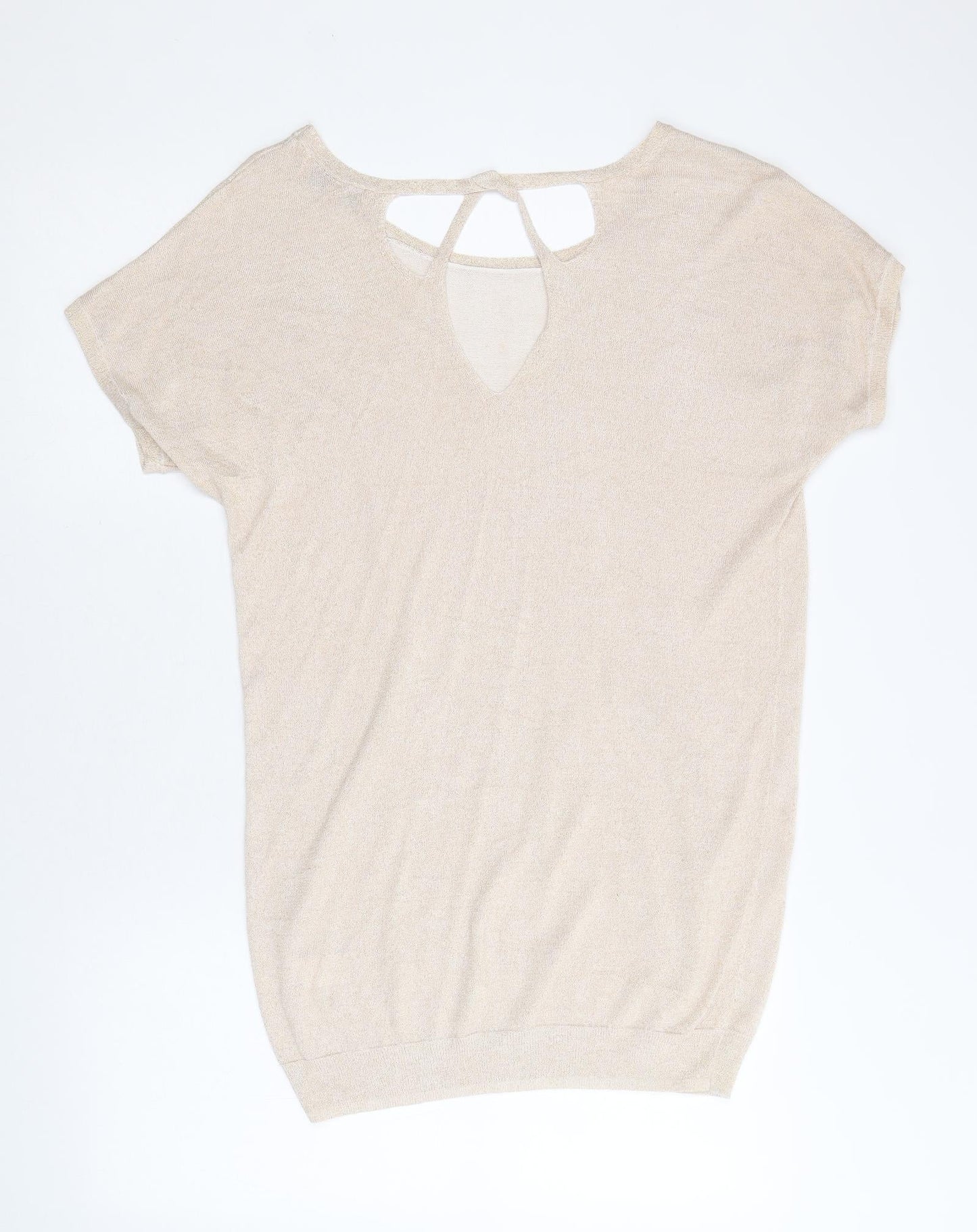 Womens UK Size 10 NEXT Gold Pullover Jumper