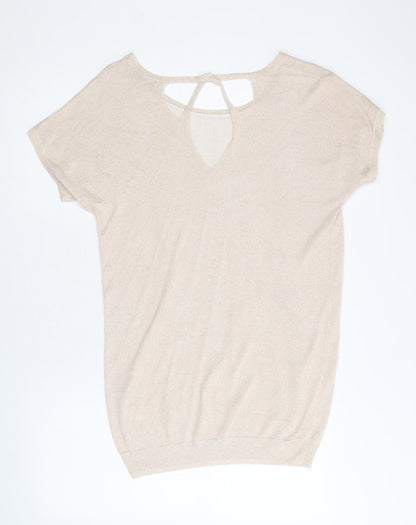 Womens UK Size 10 NEXT Gold Pullover Jumper