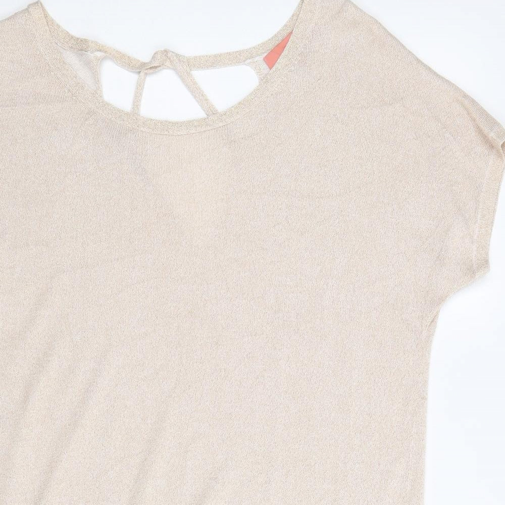Womens UK Size 10 NEXT Gold Pullover Jumper